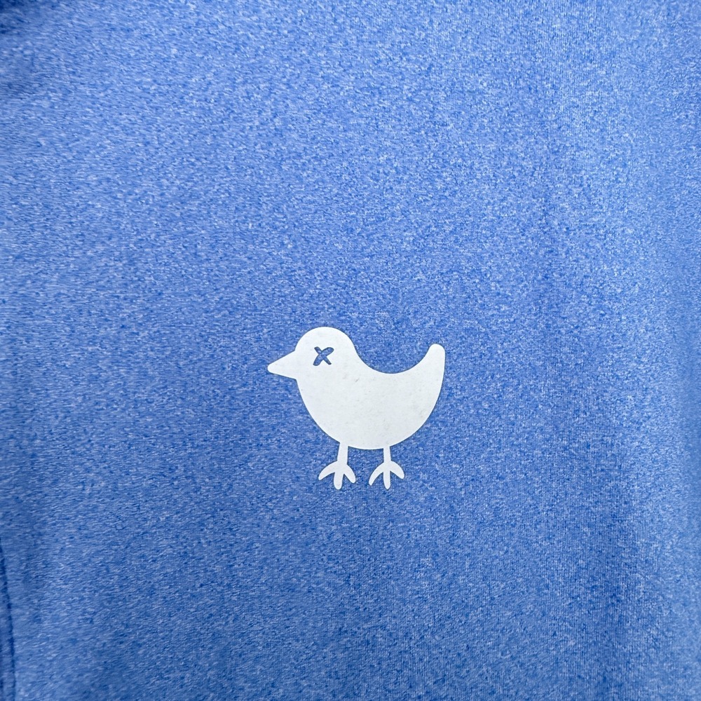 Bad Birdie 1/4 Zip Pullover Mens M Blue Performance Gray Hawk Golf Club - Picture 8 of 12